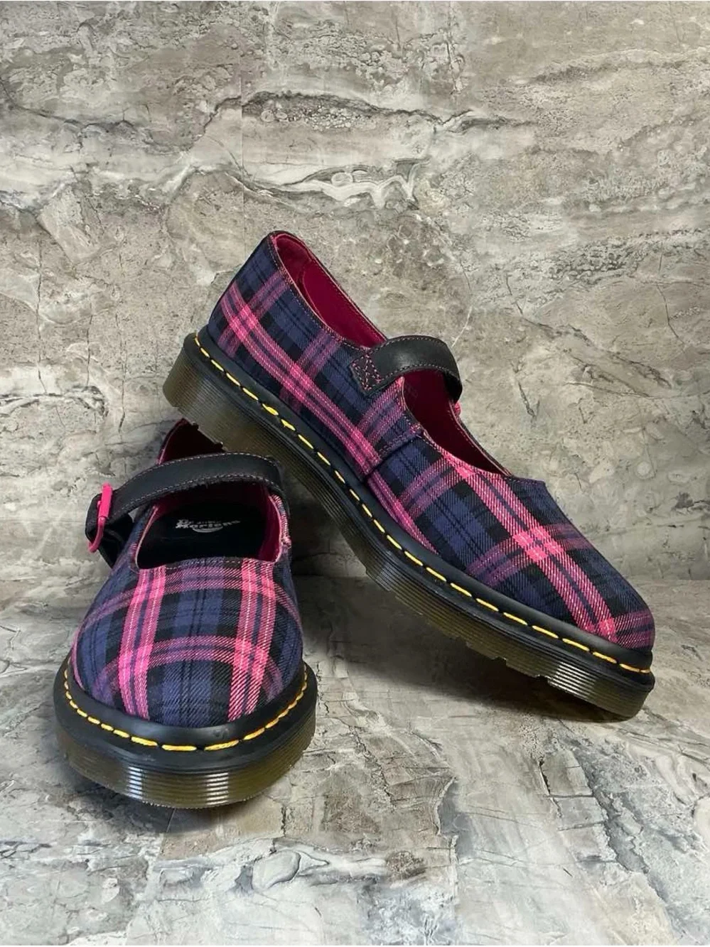 Dr. Martens ELPHIE MARY JANE TARTAN SHOES